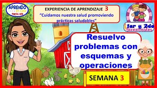 RESUELVO PROBLEMAS CON ESQUEMAS Y OPERACIONES1ER Y 2DOMATEAPRENDIENDO [upl. by Ahsla]