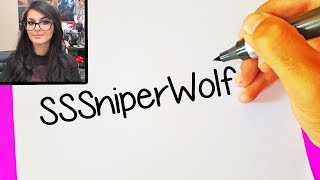 SSSniperWolf  How To Turn Words SSSniperWolf into Cartoon [upl. by Odlonyer]