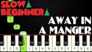 Away In A Manger  SLOW BEGINNER PIANO TUTORIAL  SHEET MUSIC by Betacustic [upl. by Deborah]