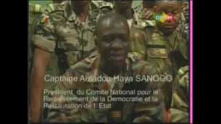 Mali  Le lieutenant Amadou Konaré et le capitaine Amadou Sanogo chef de la junte [upl. by Carmena165]