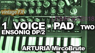 1 VOICE PAD  ENSONIQ DP2  ARTURIA MicroBrute  Part 2 [upl. by Bahe]