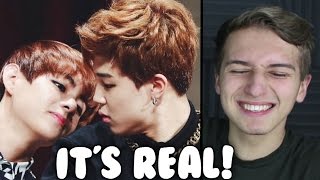 Vmin FLIRTY Moments Reaction V  Taehyung and Jimin  BTS [upl. by Oicatsana]