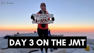 Day 3 on the JMT  Summiting Mount Whitney  Solo ThruHiking the John Muir Trail Northbound NOBO [upl. by Ailema89]