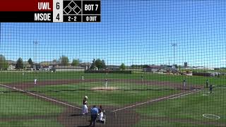 MSOE D2 Club Baseball Vs UWL Game 3 Playoffs [upl. by Eirtemed347]