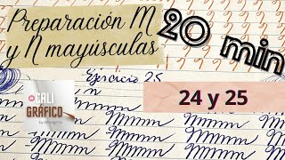 Método Palmer de Caligrafía en Español 24 y 25 Preparación M y N mayúsculas [upl. by Rinna]