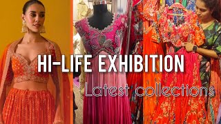 Hilife exhibition latest collections at Novotel in hyderabad Designer dresses Designer sarees [upl. by Anelas833]