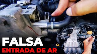 COMO IDENTIFICAR ENTRADA FALSA DE AR NO MOTOR FIASA  Autos amp Dicas 165 [upl. by Ivetts389]