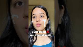 Sunscreen You Should Avoid ❌ shortvideos sunscreen hack youtubeshorts shortsfeed shorts [upl. by Ern]