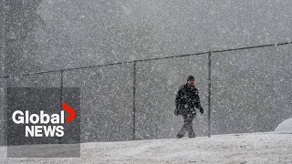 quotIncredible snow totalsquot Squalls to hit parts of Ontario up to 80 cm possible [upl. by Eolcin]