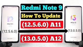 How To Update MIUI 13050 In Redmi Note 9  From 12560 amp All Other Update [upl. by Agnes552]