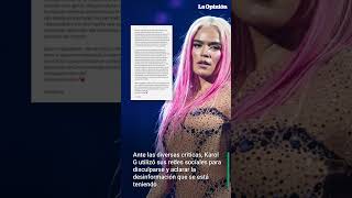 Karol G se disculpa por la canción ‘57’  La Opinión [upl. by Seabrook]