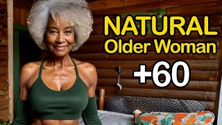 Natural Old Woman Over 60 Green Cashmere💖 Attractive And Classy Dressed Fashion Tips [upl. by Ardnwahs]