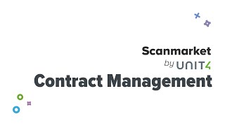 Contract Management Scanmarket by U4 [upl. by Iruam936]