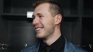 Cole Koepke on Goal and CHEMISTRY with Bruins 4th Line  Postgame Interview [upl. by Imuya100]