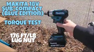 Makita 18v Blue Edition SubCompact 12quot Impact Wrench LUG NUT Torque Test [upl. by Lampert457]