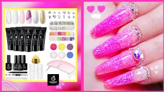 How to PERFECT YOUR DUAL FORMS APPLICATION with POLYGEL  Beetles Polygel Nail Kit from Amazon [upl. by Korwin806]