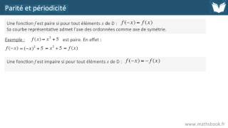 Parité et périodicité  fonction paire impaire et périodique [upl. by Plank]