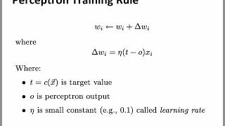 Perceptron Training Rule [upl. by Atimad559]