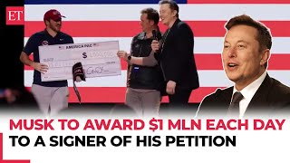 Elon Musk promises to award USD 1 million each day to Pennsylvania voters who sign his petition [upl. by Chin]