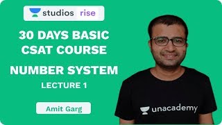 L1 Number System  30 Days Basic CSAT Course For UPSC CSE 2020  Amit Garg [upl. by Ayocat]