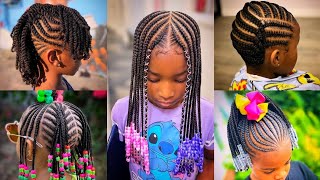 🔥💯2024 Best Natural Hair Styles For Black Kids  Latest Kids Cornrow Hairstyle Ideas♥️ [upl. by Aiksas]