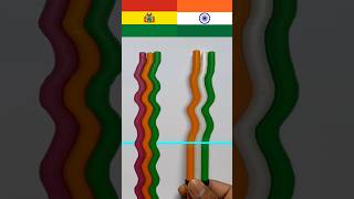 Indian flag 🇮🇳 magic with Bolivia flag 🇧🇴 art shorts youtubeshorts trending [upl. by Capwell]