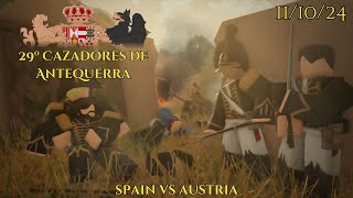 Roblox Napoleonic Wars  Spain vs Austria Drittes  Cazadores 111024 [upl. by Dowling426]