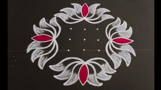 553மாசிமாத சிறப்பு பூ🌹கோலம்5×1dots flowerrangoli 5to1dots rangolikolamdesignrangolidesign [upl. by Rehm]