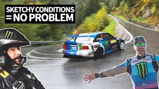 Ken Block Goes Flat Out in 6th Gear Through Fog And Rain in the Swiss Alps With Neil Cole [upl. by Gypsie]