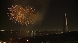 Laclede’s Landing residents enjoy birdseye view of St Louis fireworks [upl. by Marella557]