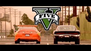 GTA V The Fast and The Furious  Drag Race Scene PS4 [upl. by Naj]