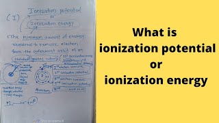 ionisation potentialionization potential chemistryionization potential in Hindiionization energy [upl. by Haronid]