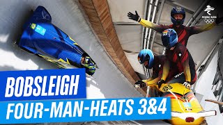 Bobsleigh  FourMan Heat 3 amp 4  Full Replay  Beijing2022 [upl. by Haldes]