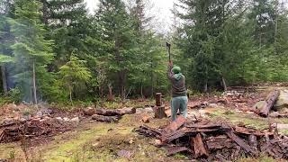 Five Foot Tall Woman Chopping Wood [upl. by Gillett]