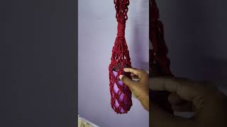 Macrame Bottle Holder 💞 [upl. by Seldon]