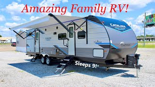 AMAZING 2022 FAMILY TRAVEL TRAILER  New Interior colors  2022 Coachmen Catalina 323BHDS [upl. by Niela]