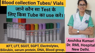 Blood collection Tubes  Vials ini Hindi  Lab technician  Nursing Hospital knowledge [upl. by Silvano]