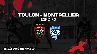 Le résumé de Toulon  Montpellier  Espoirs J3 [upl. by Pani]