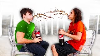 COKE amp MENTOS TRY NOT TO LAUGH CHALLENGE w Robust [upl. by Aissilem406]