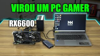 CONSEGUI INSTALAR UMA PLACA DE VÍDEO NO NOTEBOOK DA ACER DE UM JEITO FÁCIL [upl. by Sezen]