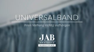 Vorhang mit Universalband richtig aufhängen I JAB ANSTOETZ Onlineshop [upl. by Eelsha]