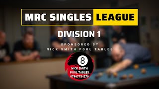 Mike Griffiths vs Leon Griffiths  MRC Singles League Division 1 [upl. by Fenwick]