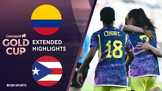 Colombia vs Puerto Rico Extended Highlights  CONCACAF W Gold Cup I CBS Sports [upl. by Marlowe]