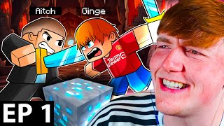 Angry Ginge plays Minecraft w GirthNTurf  EP 1 [upl. by Gennaro850]