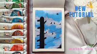 Easy Acrylic Painting Beginners Tutorial [upl. by Evangelina156]