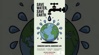 🌍💧 Save Water Save Earth Poster  Simple amp Effective Design for Board Exam 🎨📝 SaveWaterSaveEarth [upl. by Kresic115]