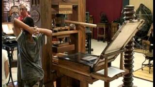 Demonstrating the Gutenberg printing Press [upl. by Claudian]