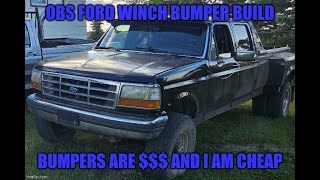 BUILDING A WINCH BUMPER WITH SCRAPS ON AN OBS FORD [upl. by Yarased]