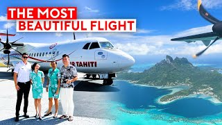 The Most Beautiful Flight  Air Tahiti to Bora Bora [upl. by Malonis992]