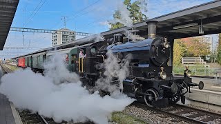 MThB Dampflok 3 mit einem Extrazug nach Romanshorn in Kreuzlingen TG [upl. by Elidad546]